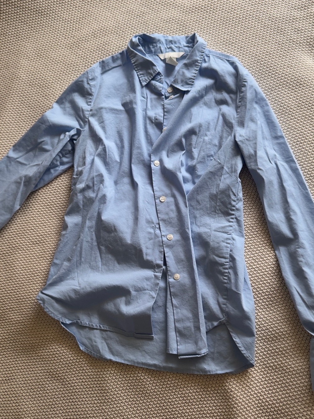 H&M Women’s Light Blue Casual Button-Down Shirt
